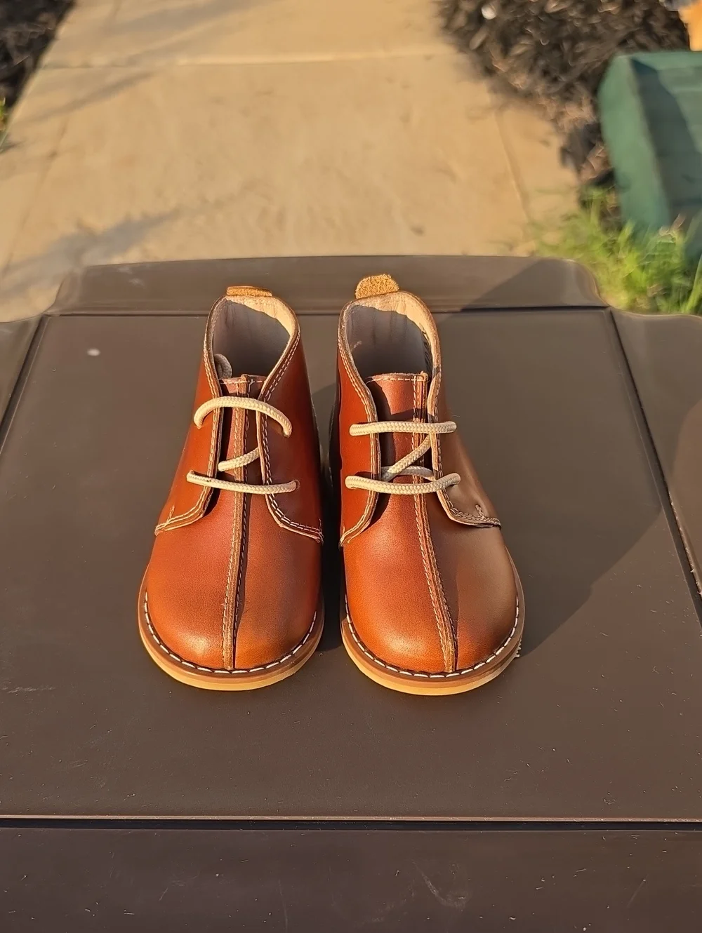 Elephantito Baby Brown Leather Walking Shoes Size 5